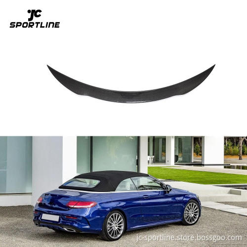 Carbon Fiber Rear Trunk Spoiler for Benz C205/C200/C300/C43/C63 Convertible (15UP)